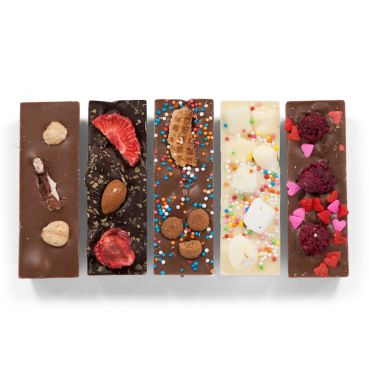 Chocstar's Favorietjes - 5 kleine chocoladereepjes in 1 feestelijke verpakking!