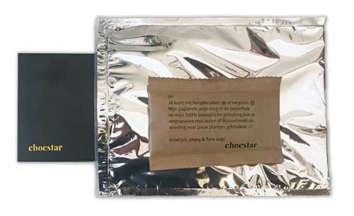 koelverpakking voor het versturen van chocolade