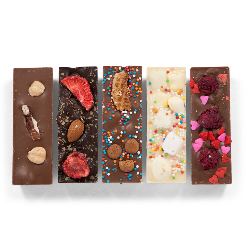 weefgetouw Cadeau Geschatte Chocstar's Favorietjes - 5 kleine chocoladereepjes | Chocstar