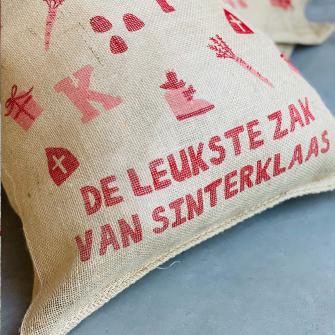 Leukste zak van Sinterklaas - XL jute zak met print -  60x110cm - Prinses Máxima Centrum Foundation