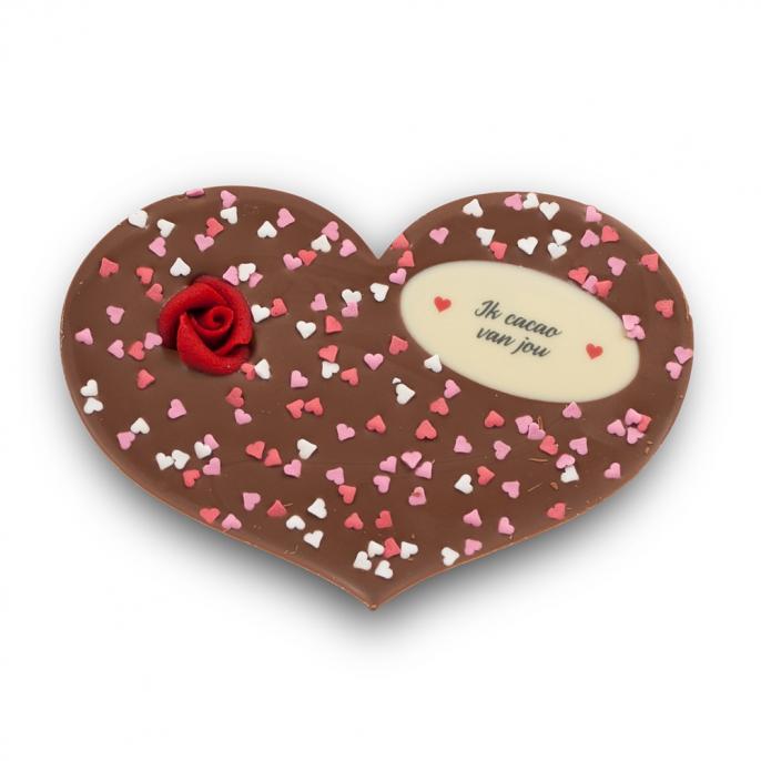 chocolade hart Ik cacao van jou Valentijn chocolade cadeau